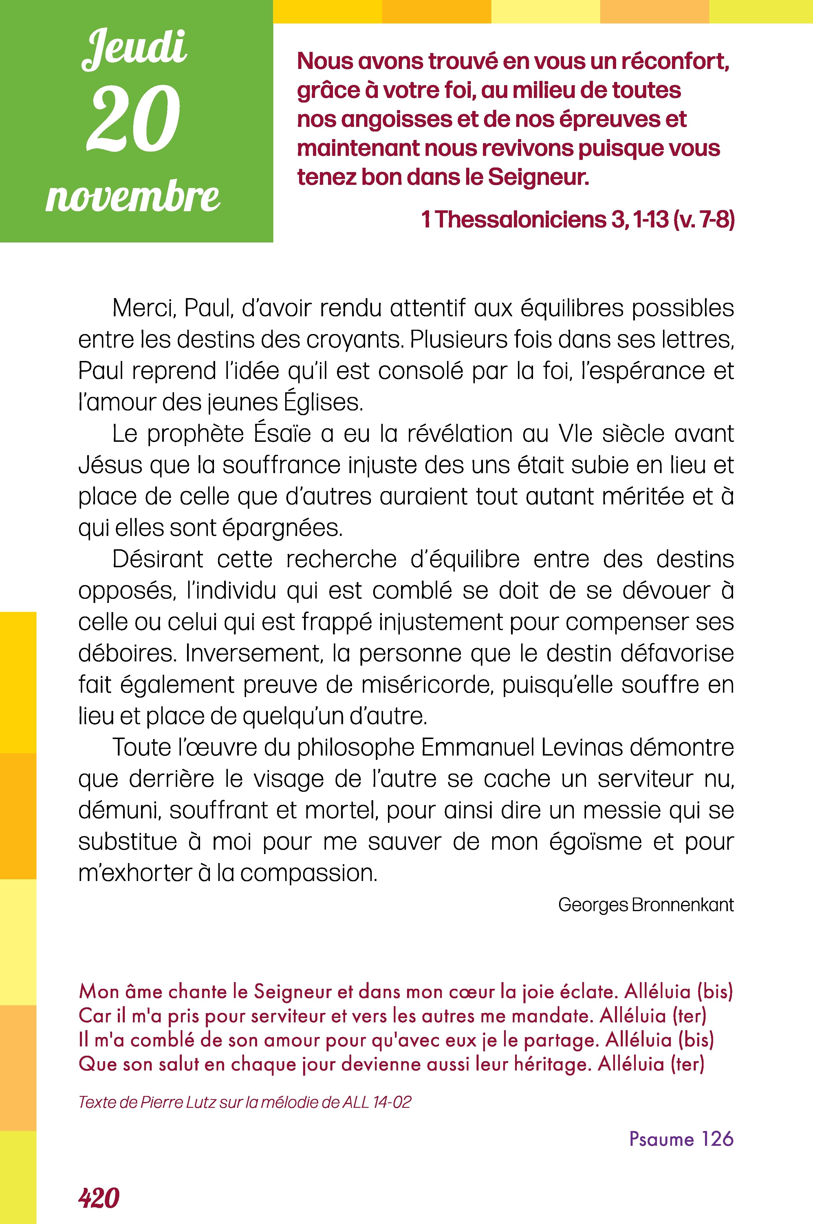 Pain quotidien 20/11/2025