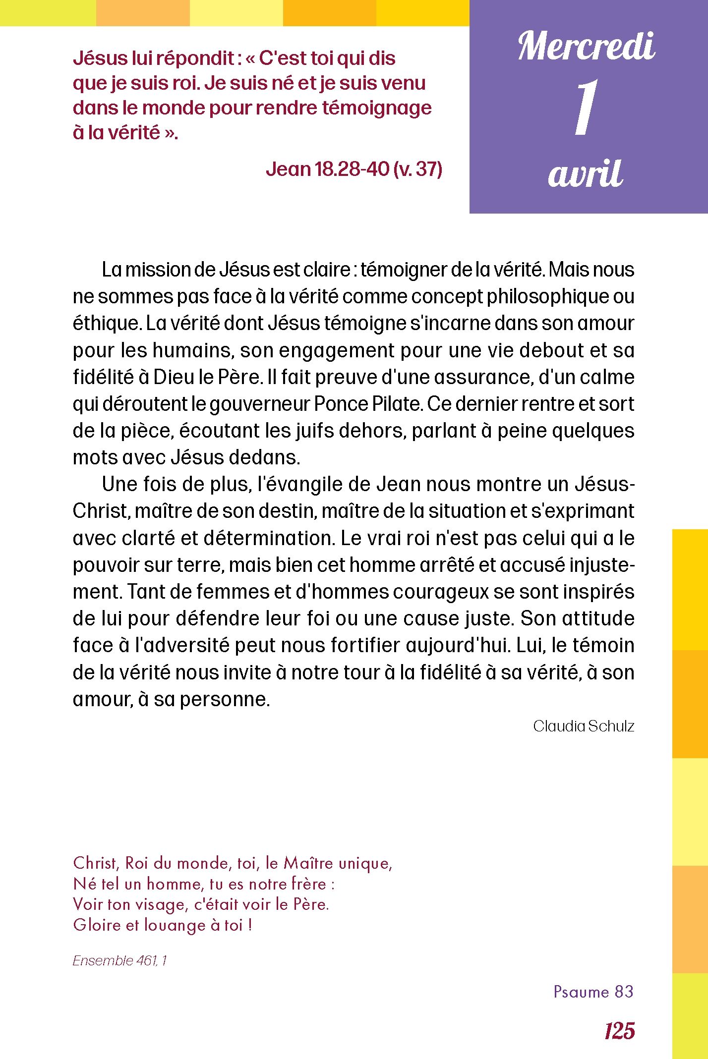 Pain quotidien 01/04/2026