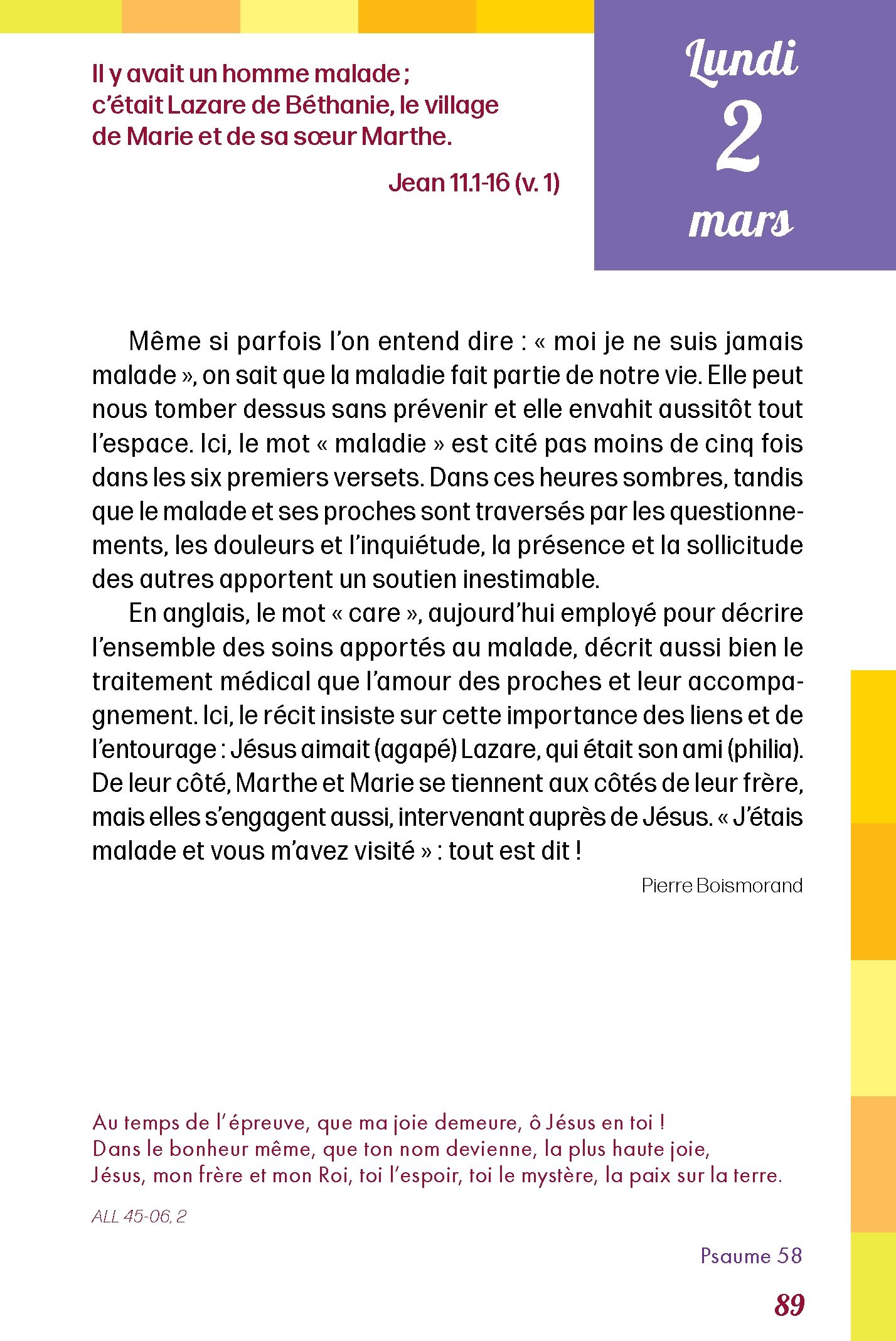 Pain quotidien 02/03/2026