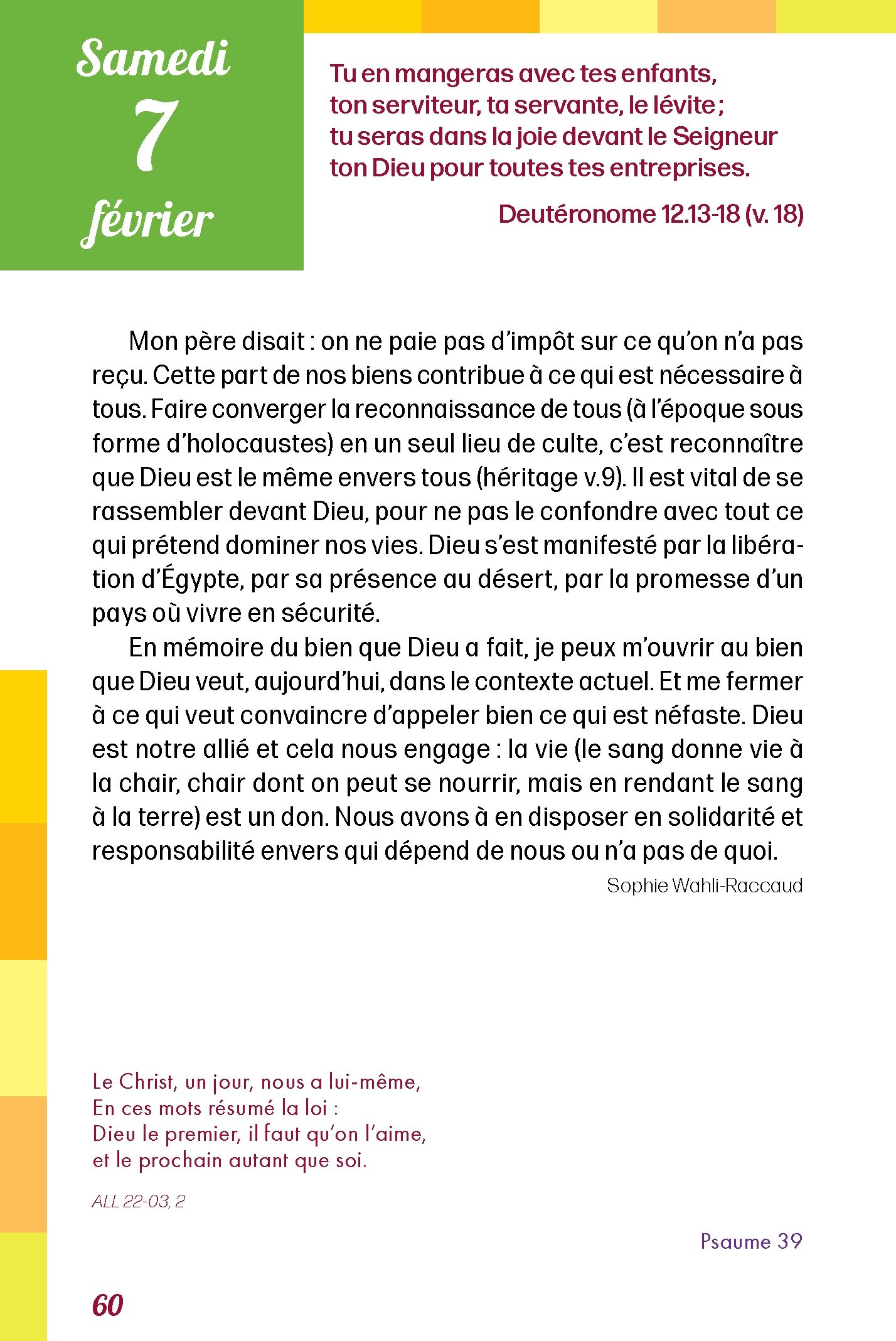 Pain quotidien 07/02/2026