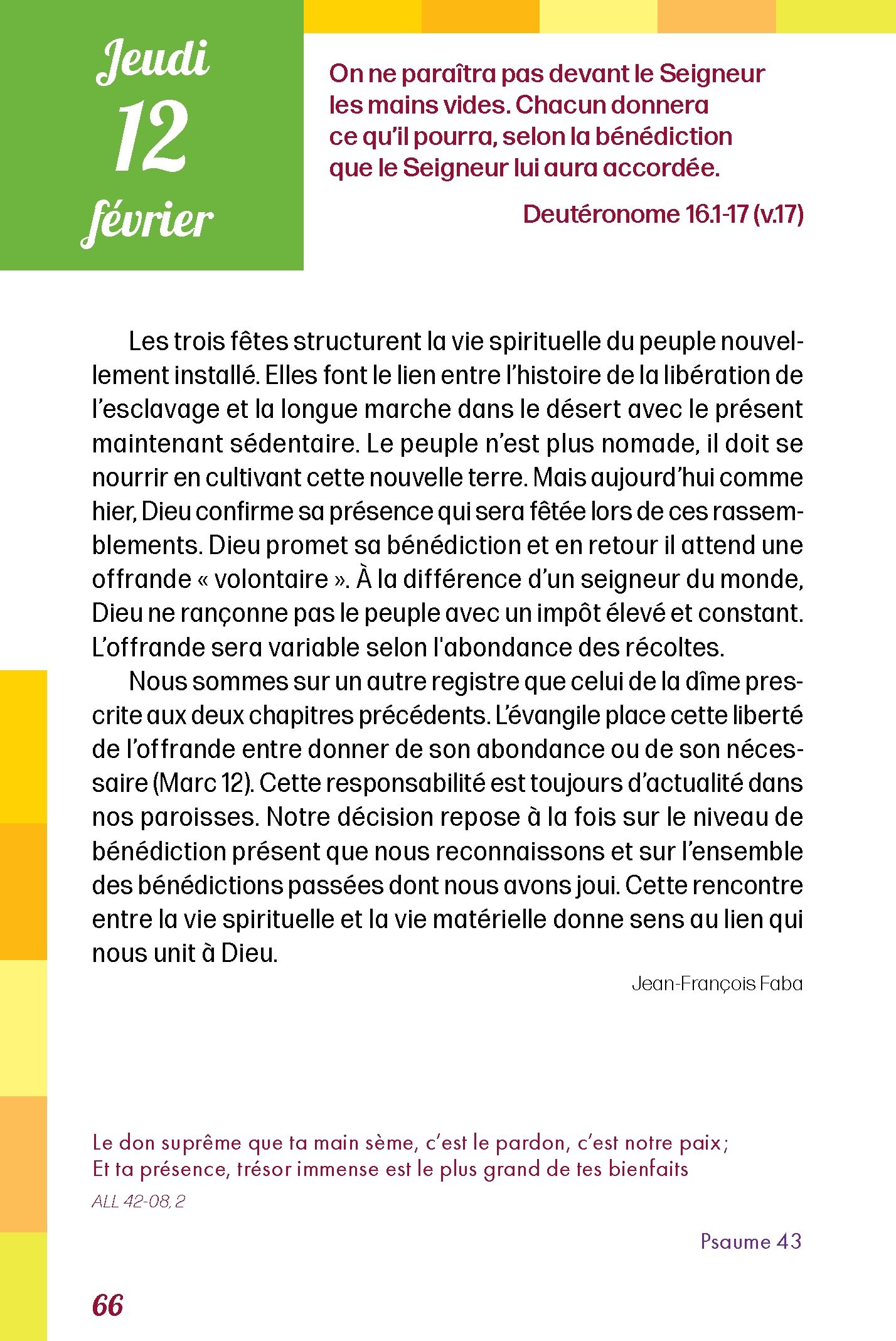 Pain quotidien 12/02/2026