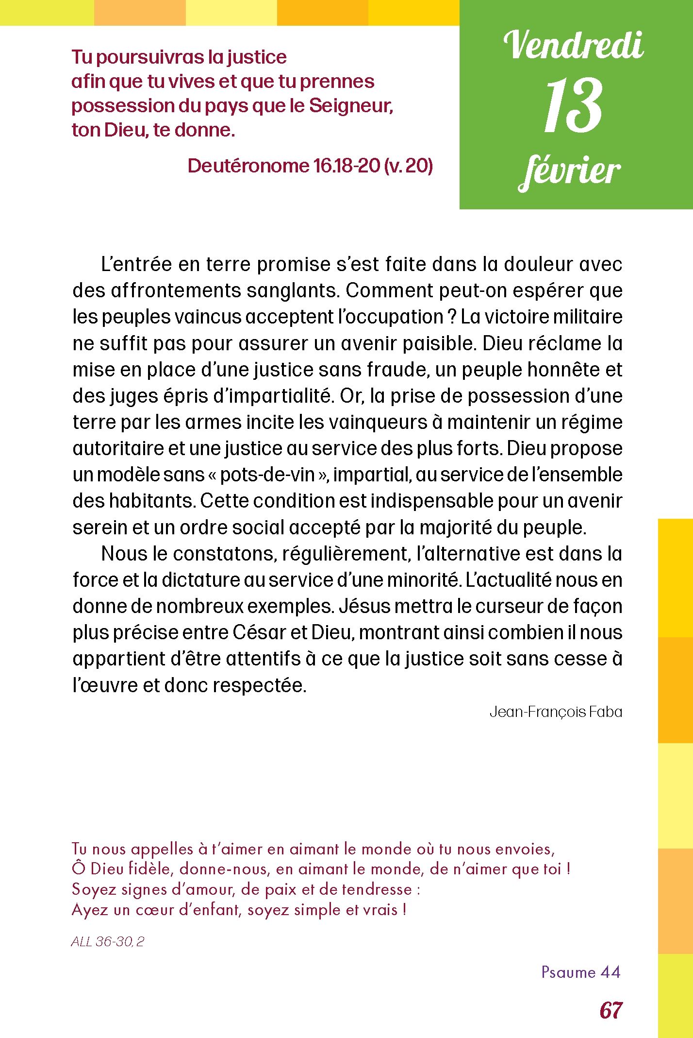 Pain quotidien 13/02/2026