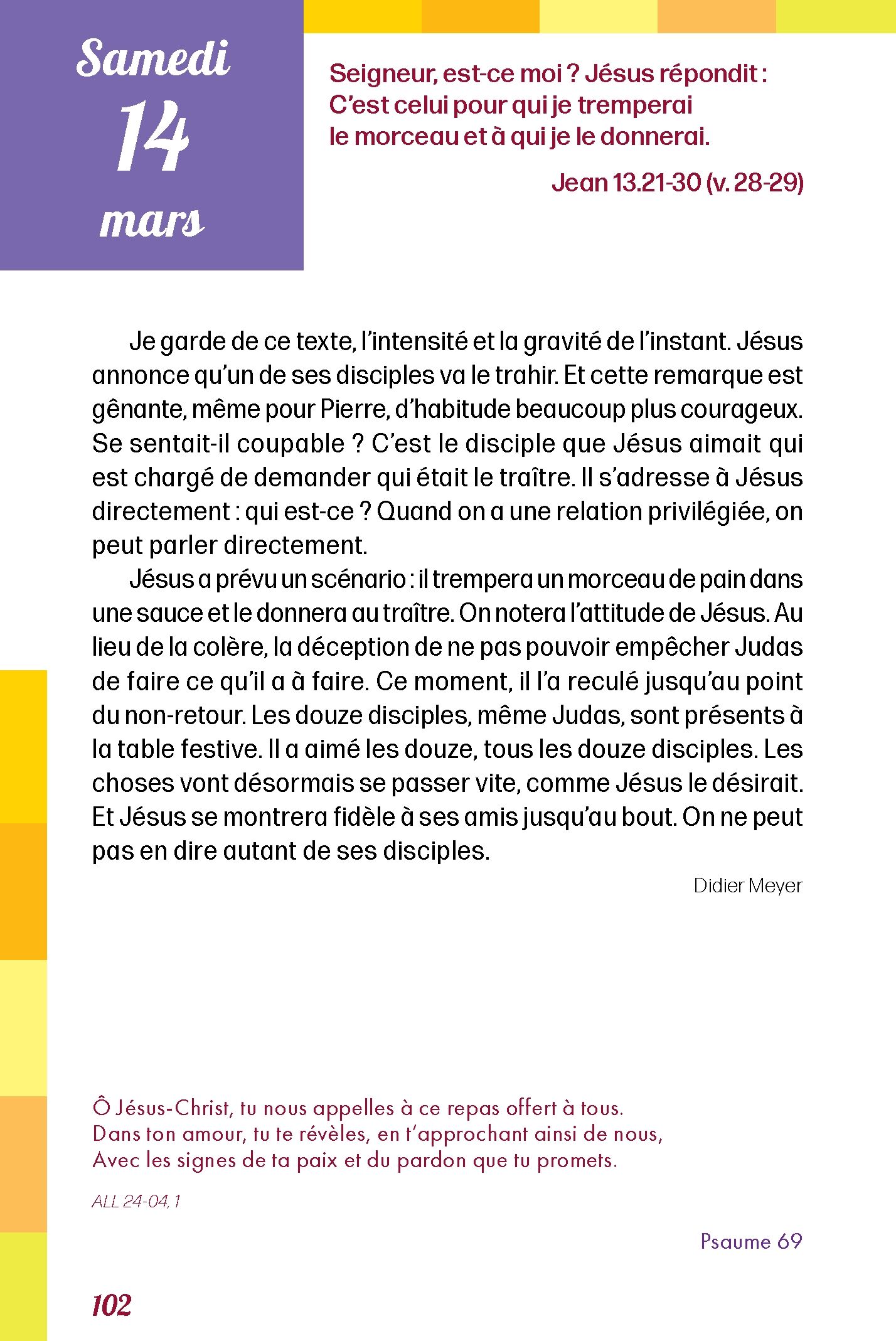 Pain quotidien 14/03/2026