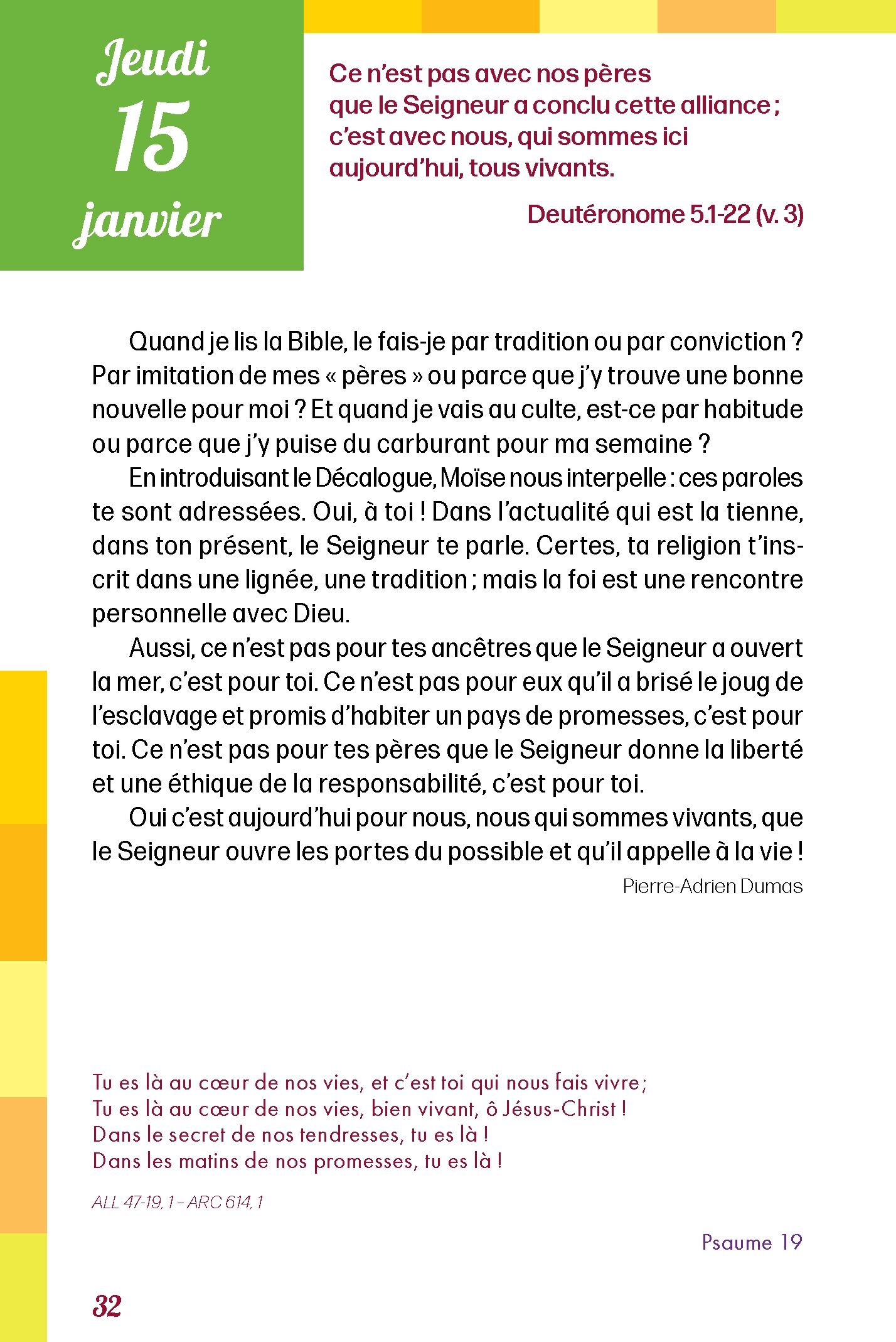 Pain quotidien 15/01/2026