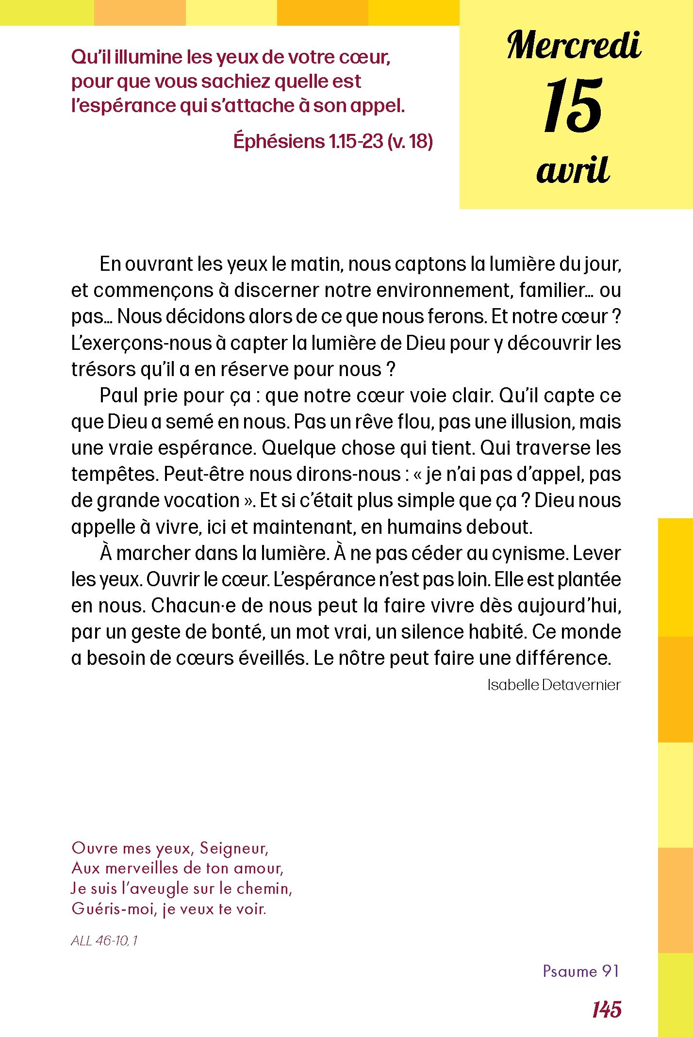 Pain quotidien 15/04/2026