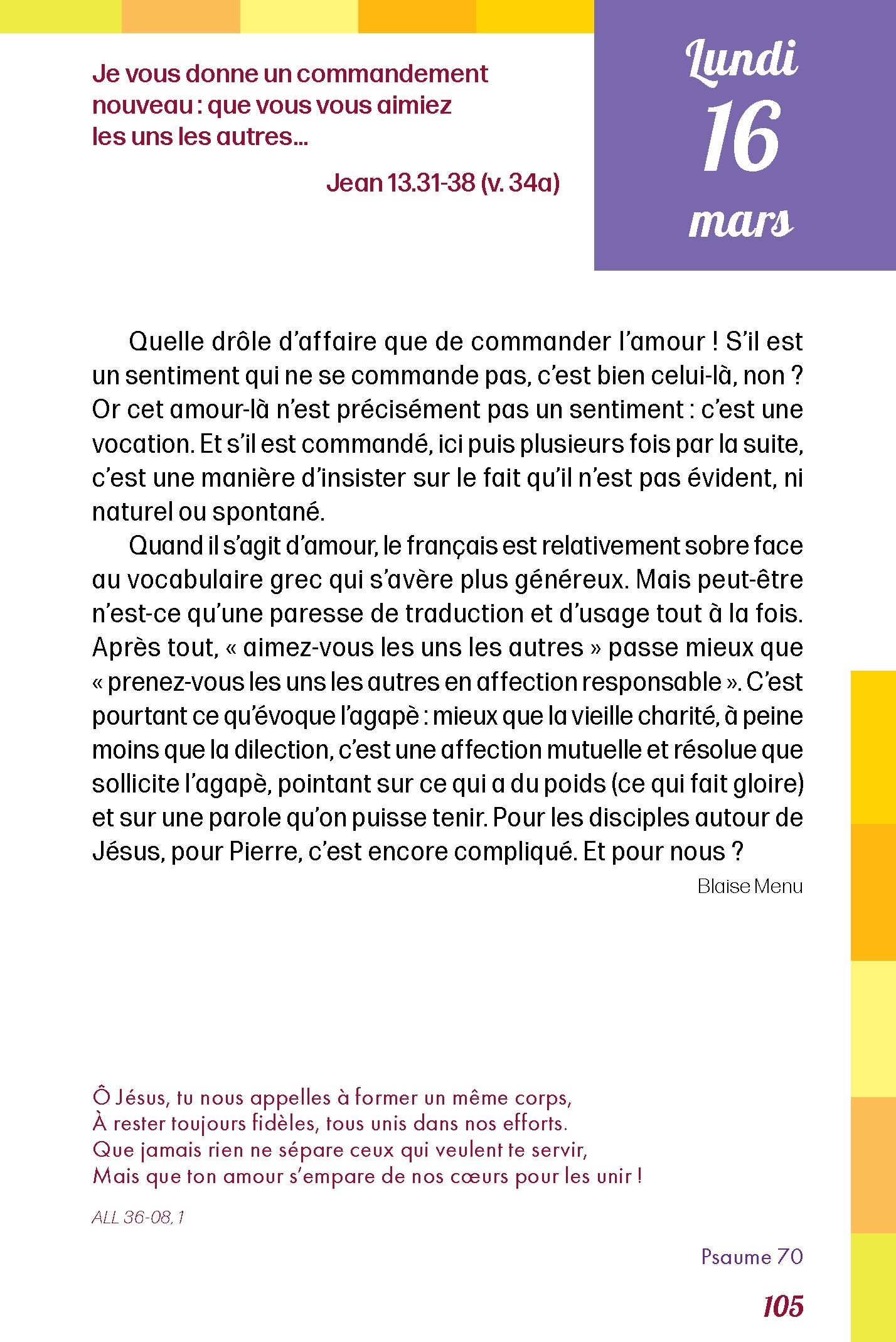 Pain quotidien 16/03/2026