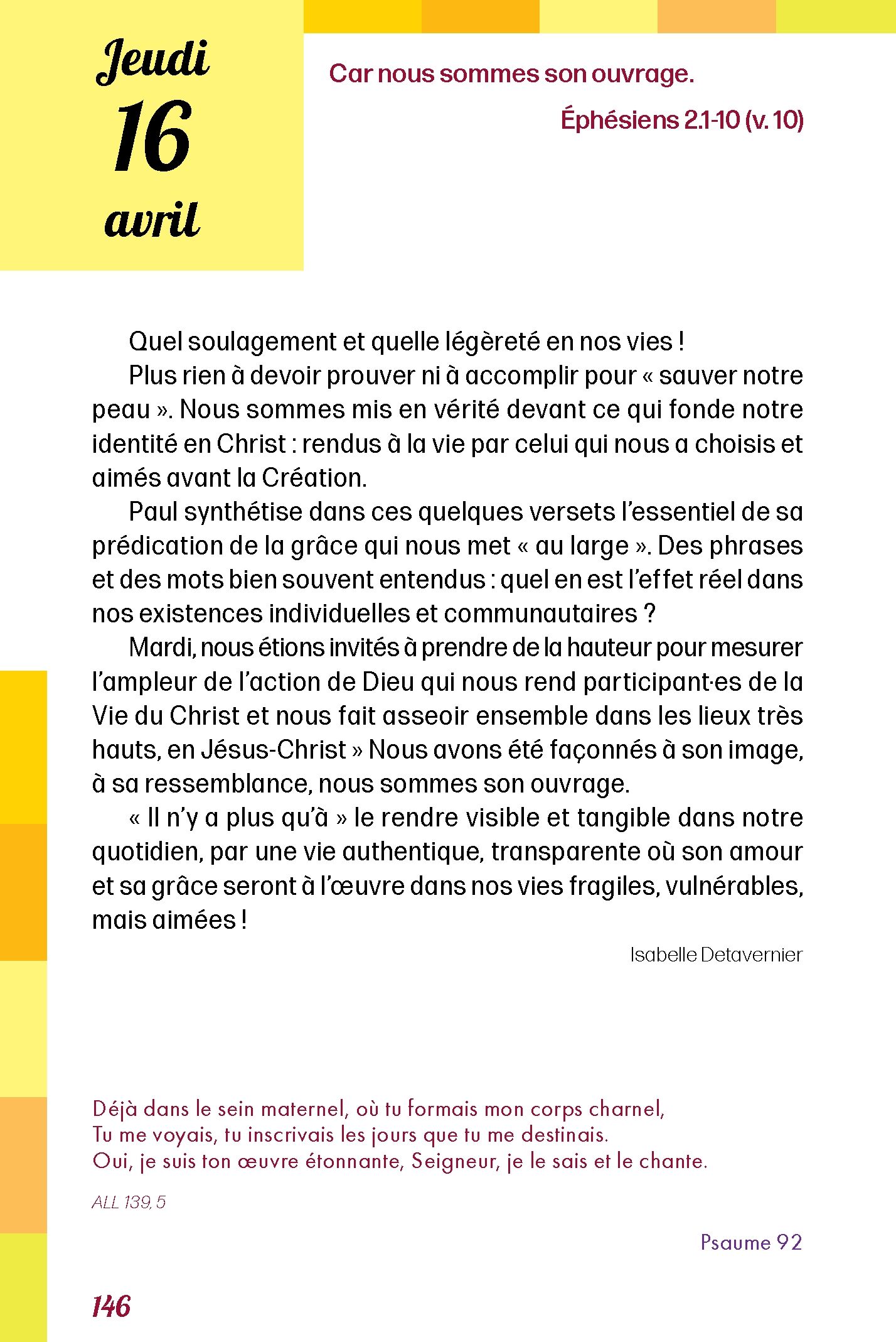 Pain quotidien 16/04/2026