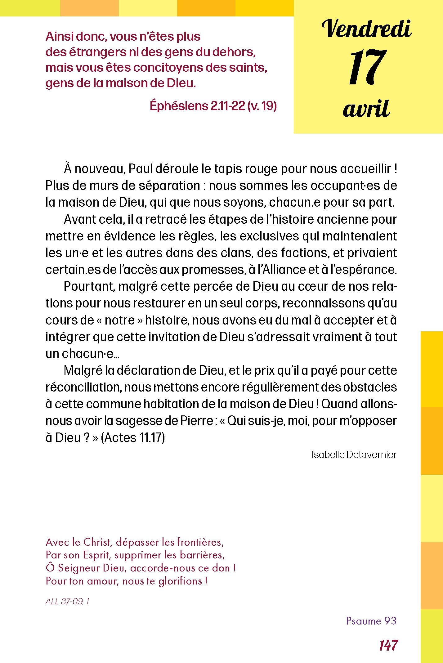 Pain quotidien 17/04/2026