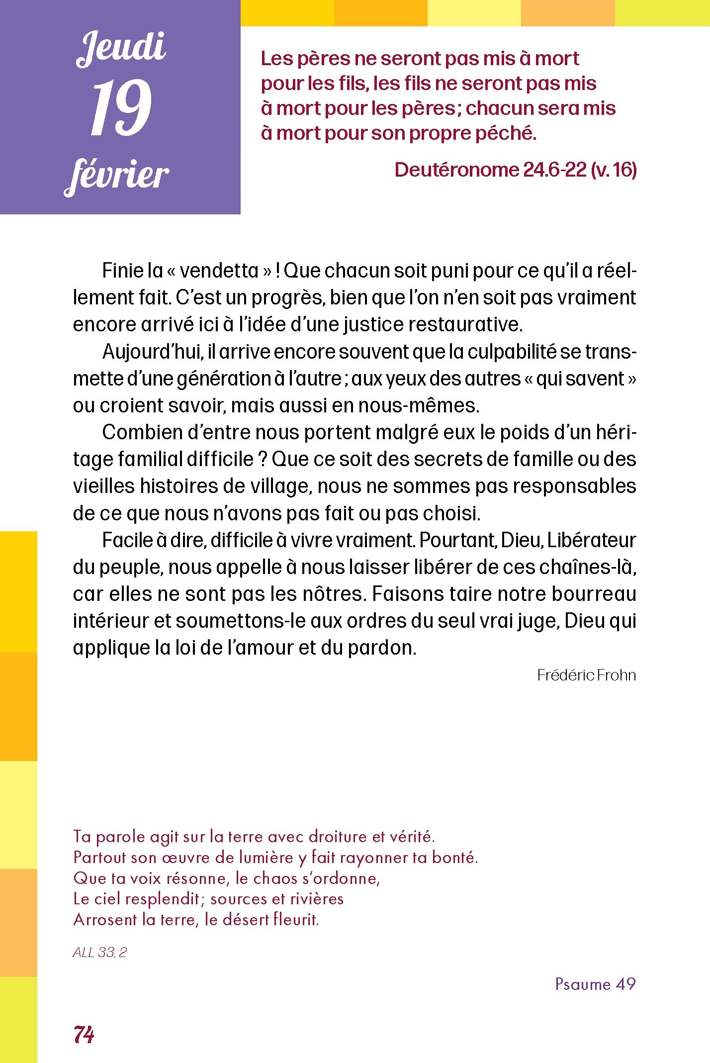 Pain quotidien 19/02/2026