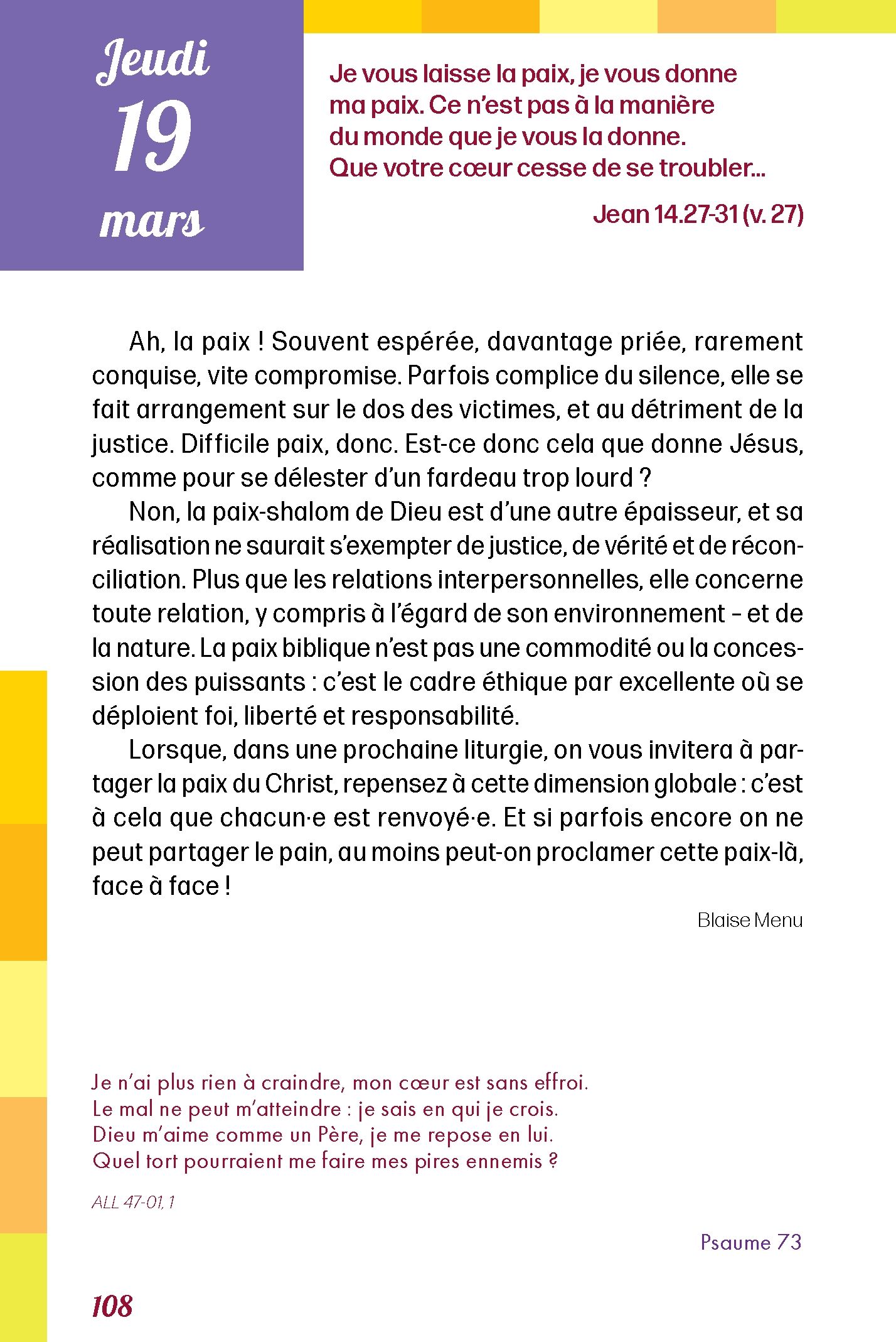 Pain quotidien 19/03/2026