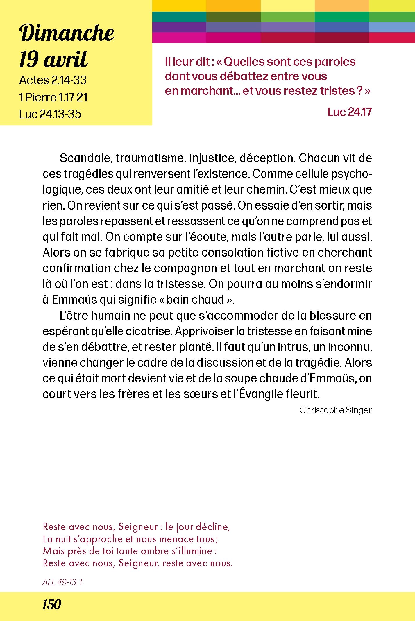 Pain quotidien 19/04/2026