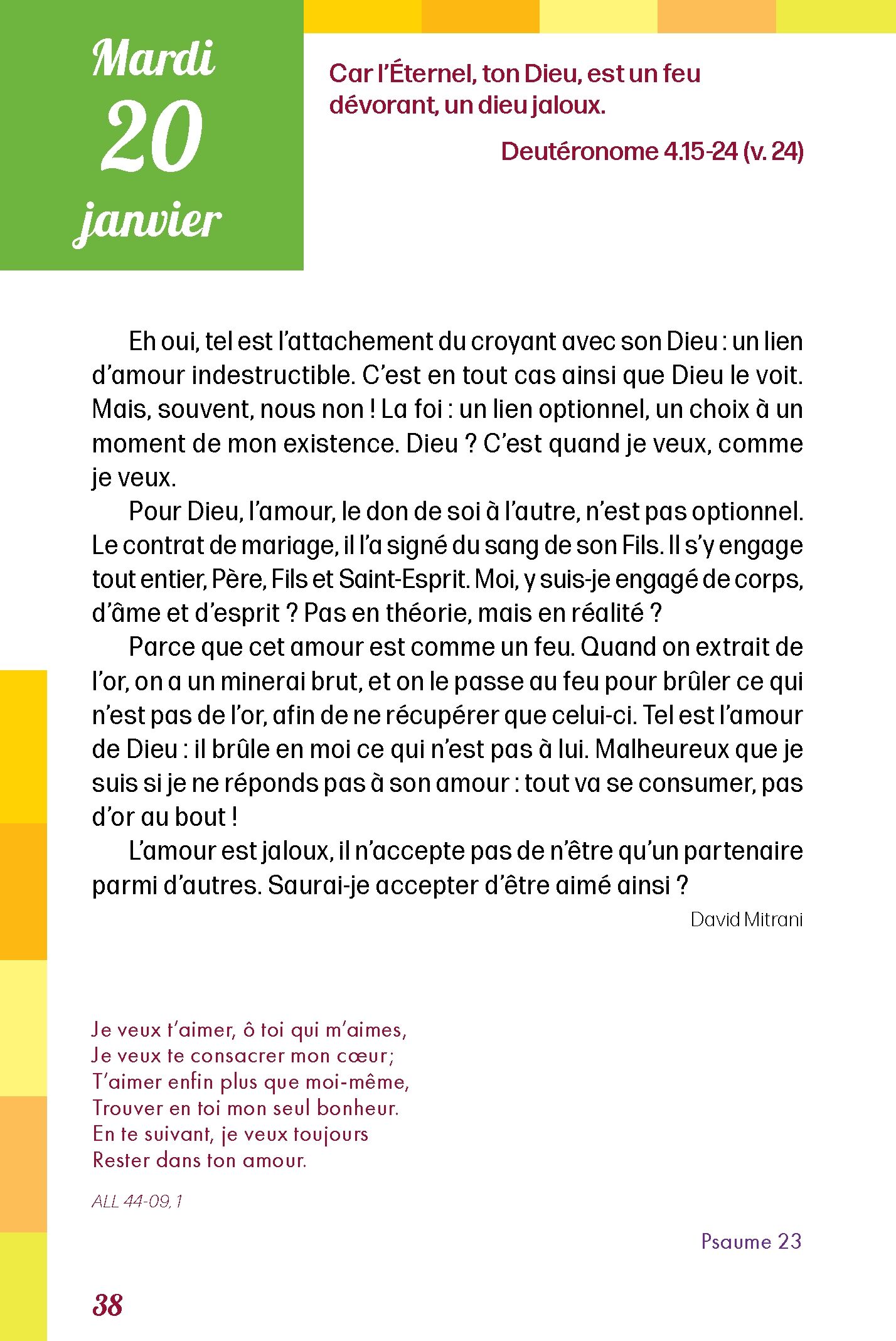 Pain quotidien 20/01/2026