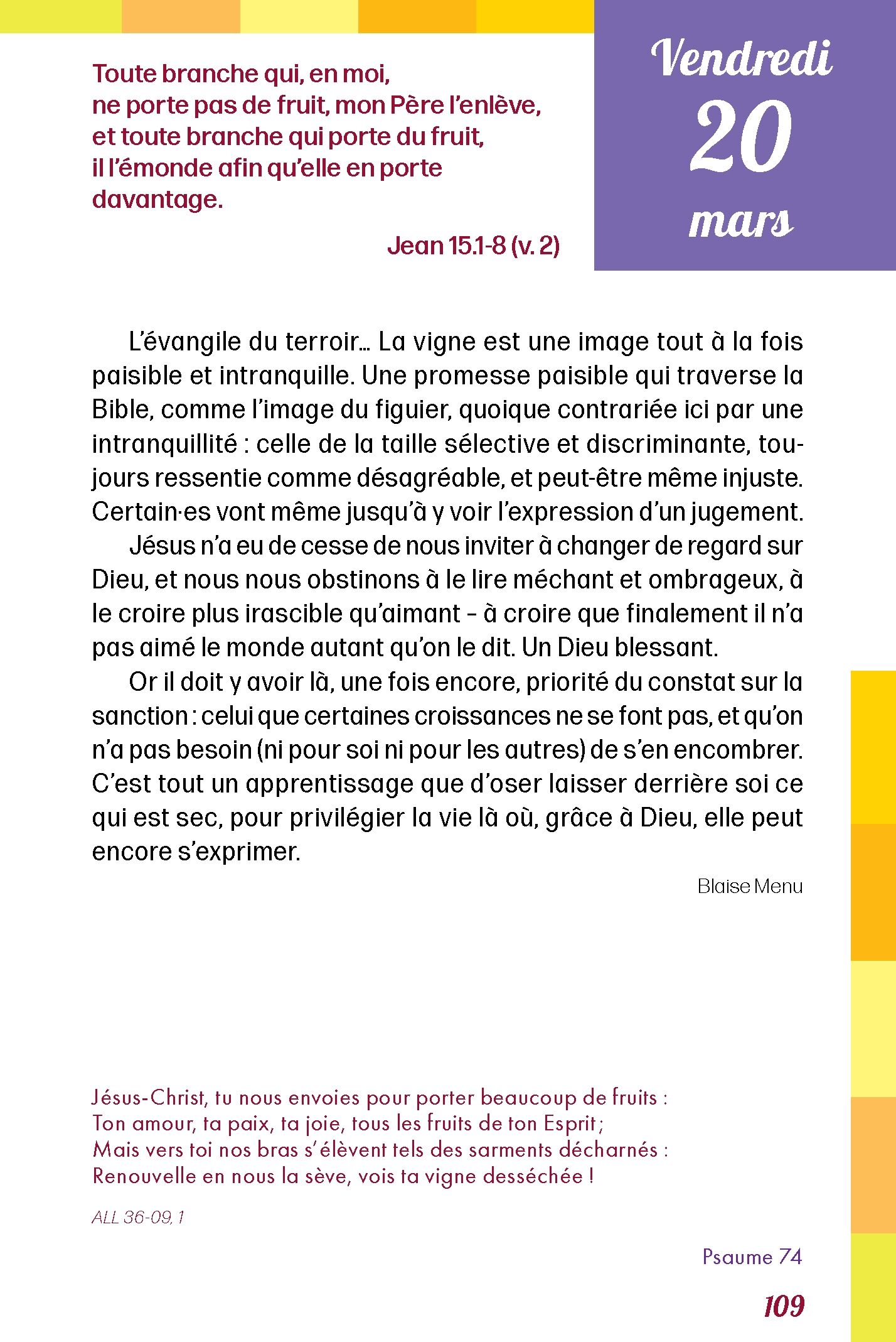 Pain quotidien 20/03/2026