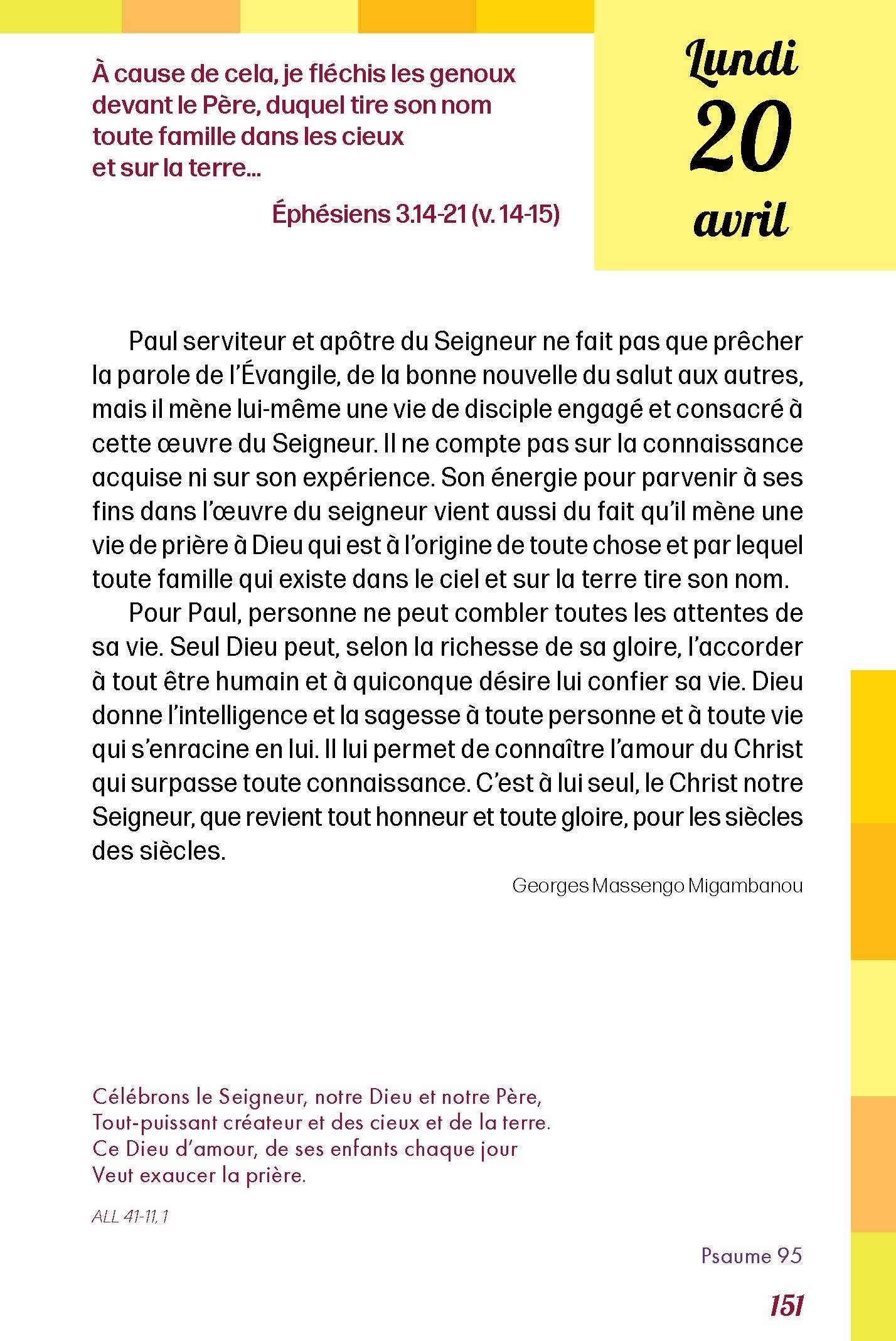 Pain quotidien 20/04/2026