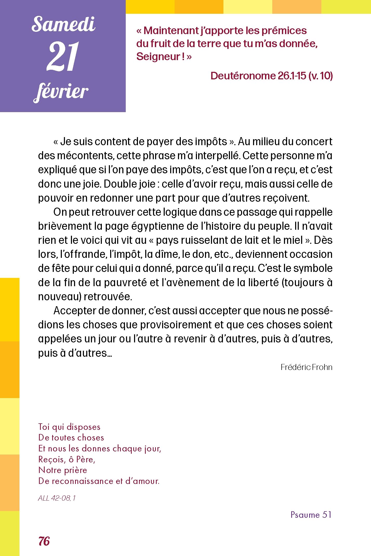 Pain quotidien 21/02/2026