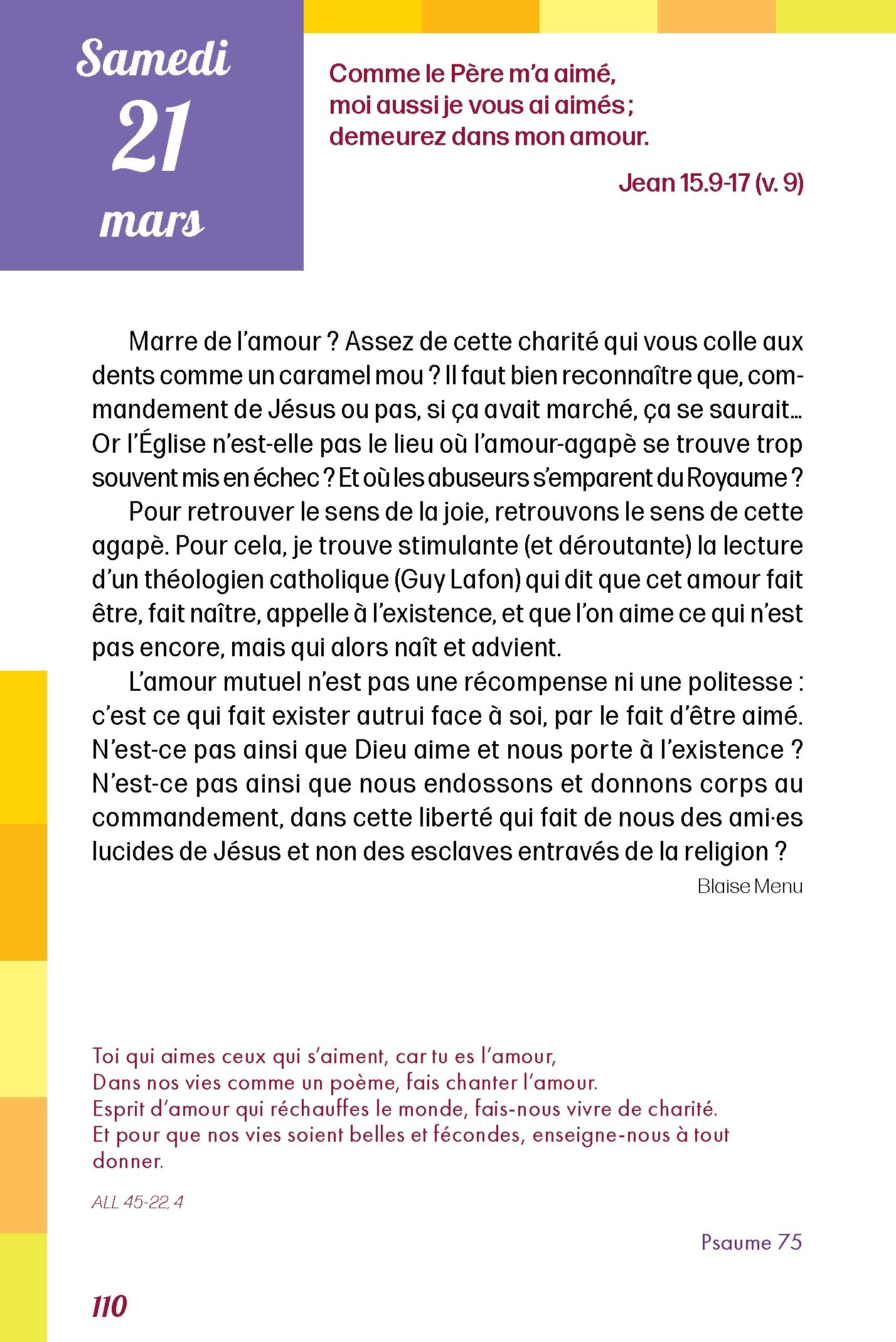 Pain quotidien 21/03/2026