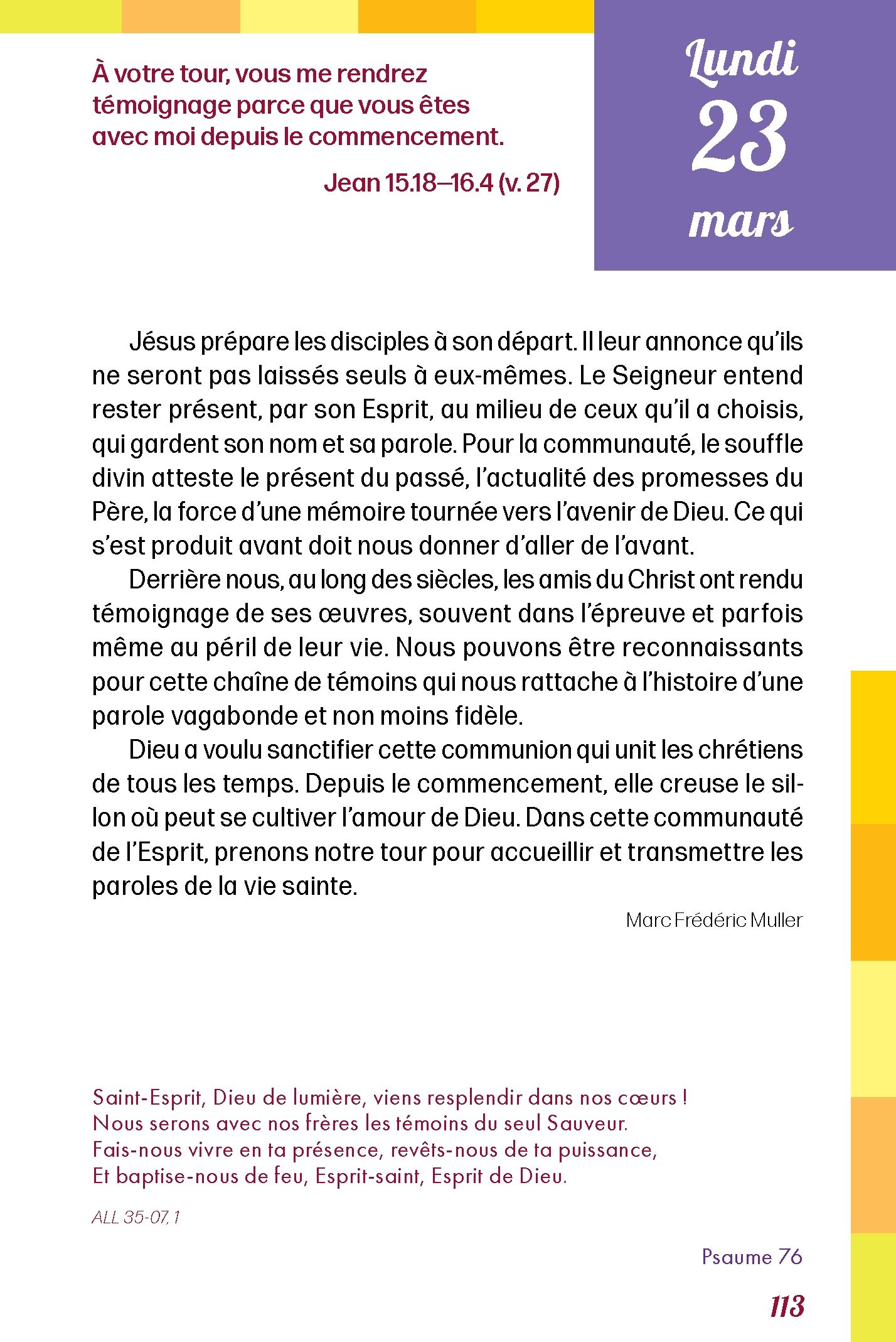 Pain quotidien 23/03/2026